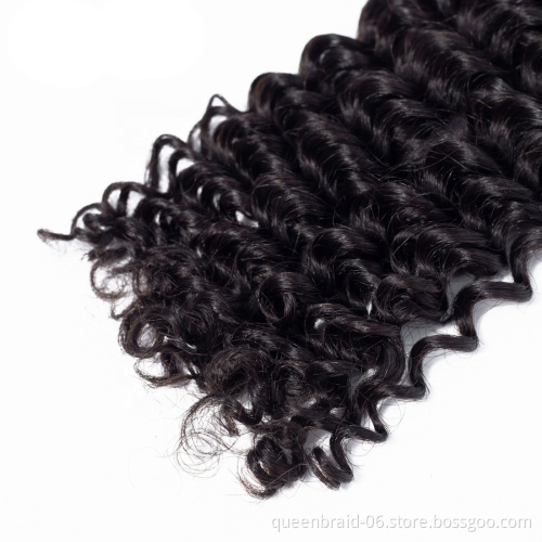 Brazilian Deep Wave Human Hair Bundles 100% Unprocessed Virgin Brazilian Human Hair Weave Extensions
